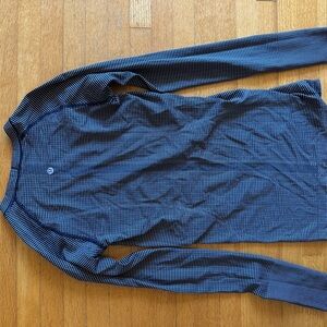 Lululemon Blue Striped Long Sleeve Shirt